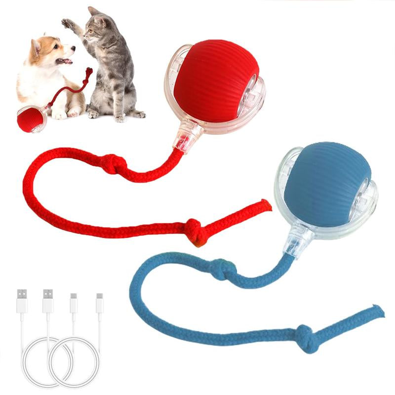 Electric Cat Toy Ball, Rechargeable Dog Ball Toy, Interactive Cat Teaser Toy, Automatic Rolling Ball Toy, Gift for Pets, Pet Supplies, Dog & Cat Accessories, Valentine'S Day Gift