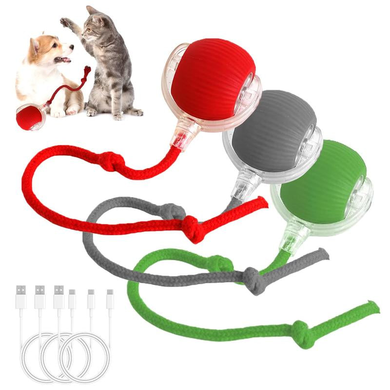 Electric Cat Toy Ball, Rechargeable Dog Ball Toy, Interactive Cat Teaser Toy, Automatic Rolling Ball Toy, Gift for Pets, Pet Supplies, Dog & Cat Accessories, Valentine'S Day Gift