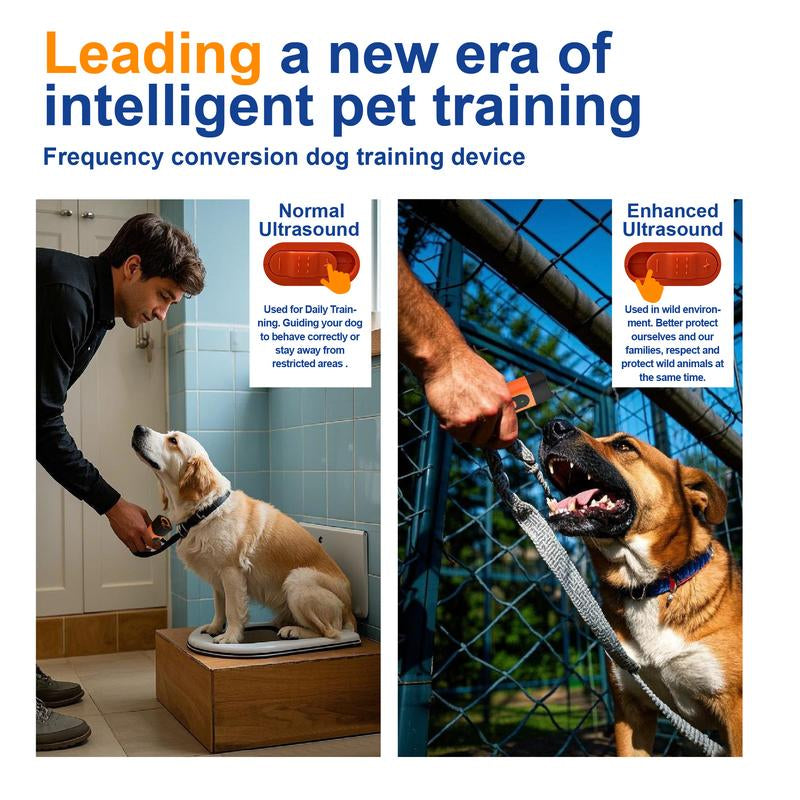 Professional Sonic Emitters Dog Training Tool Dog Bark Deterrent Device with LED Flashlight, 30Ft Range anti Bark Barking Dog Silencer,Rechargeable Portable Dog Barking Stopper