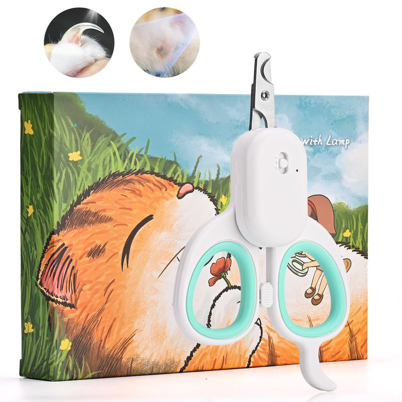 Pet Nail Trimmer with LED Light for Pet Nails with Light, Precise Nail Trimmer for Cats and Dogs, Safe Portable Child Safety Lock