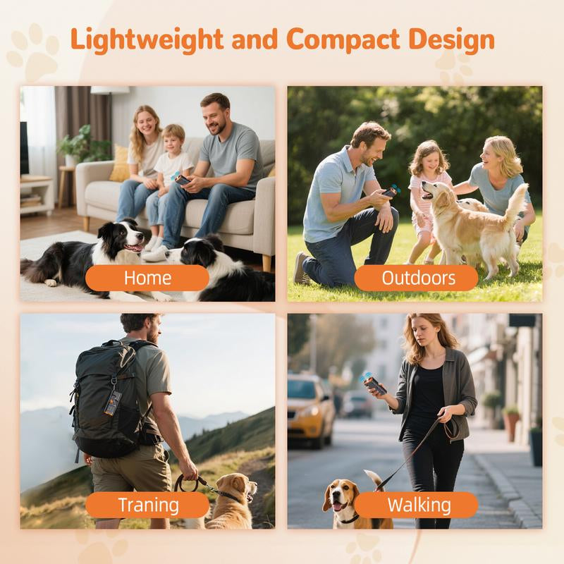 Golipal Dog Bark Stopper – Ultrasonic Dog Training Device, Long Range Bark Control, Rechargeable, LED Flashlight, Anti-Bark Collar Alternative