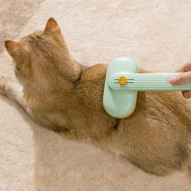 Cat Dod Pin Brush with Release Button,Cat Brush Pet Grooming Brush for Long&Short Haired Dogs Cats,Self Cleaning Slicker Brush Dog Hair Brush for Puppy Kitten Dog Massage and Removal of Loose Fur,Tangled Hair & Mats