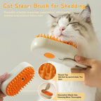 Pet Steam Brush,Cat Dog Hair Remover, Adjustable Pet Hair Remover,Pet Steamy Mist,Steam Pet Brush for Pet Hair 3-IN-1 Steamy Cat Brush Grooming Comb for Dogs Steam Brush for Cats Remove Flying Fur Steam Advanced Pet Hair Removal Comb Pet Pal Brush