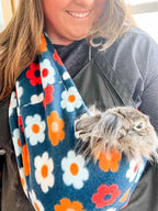 XL Critter Cuddler Animal Carrier and Bonding Sling for Small & Medium Dogs, Cats, Bunnies, Baby Goats, Chickens Etc - Handmade in USA Pet Supplies Fleece