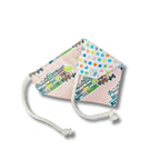 Charleston Rainbow Row (Pink) Reversible Dog Bandana with Soft Macrame Cord Tie Closure. Free Personalization Available
