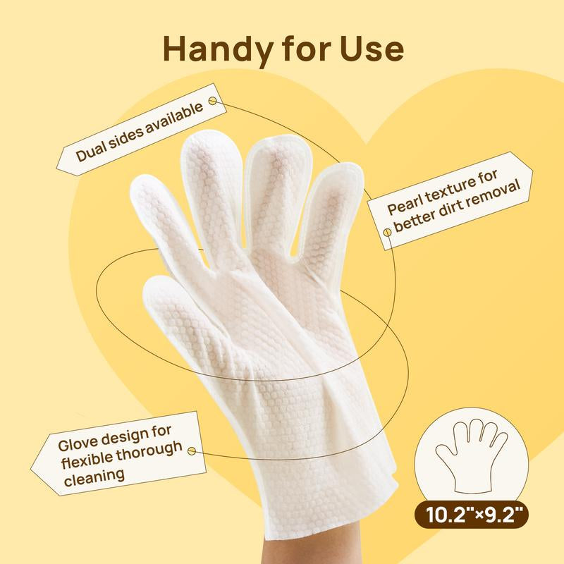 【Falldealsforyou】Hicc PET Glove Wipes，Freshening Grooming Dog&Cat Disposable 20Pcs Pet Hair Removal Tool Satisfied Skin Care Outdoor No-Clean Hypoallergenic Facial Disposable No-Rinse Grooming Formulated for Petwipes Deodorizing Sticky Hair#Petlife