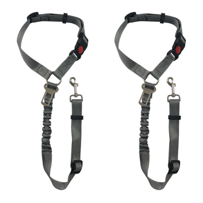2 Packs Pet Dog Cat Seat Belts, Car Headrest Restraint Adjustable Safety Leads Vehicle Seatbelt Harness.Usa Stock Ships Tomorrow! (Cats Included)