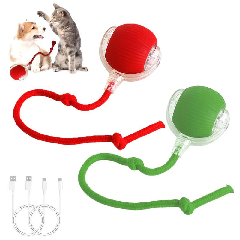 Electric Cat Toy Ball, Rechargeable Dog Ball Toy, Interactive Cat Teaser Toy, Automatic Rolling Ball Toy, Gift for Pets, Pet Supplies, Dog & Cat Accessories, Valentine'S Day Gift