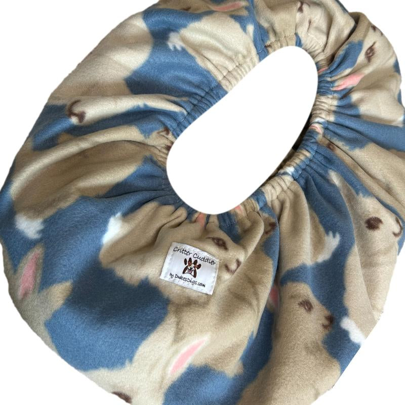 XL Critter Cuddler Animal Carrier and Bonding Sling for Small & Medium Dogs, Cats, Bunnies, Baby Goats, Chickens Etc - Handmade in USA Pet Supplies Fleece