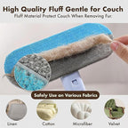 【4 in 1】Pet Hair Removal Tool, Multi-Functional, Reusable, Washable Lint Cleaner for Dog and Cat Hair, Gentle on Furniture, Effective on Carpets, Clothing, Bedding,Pet Hair Remover for Furniture, Cat/Dog Hair Remover with Extra Long Handle