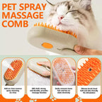 Pet Steam Brush,Cat Dog Hair Remover, Adjustable Pet Hair Remover,Pet Steamy Mist,Steam Pet Brush for Pet Hair 3-IN-1 Steamy Cat Brush Grooming Comb for Dogs Steam Brush for Cats Remove Flying Fur Steam Advanced Pet Hair Removal Comb Pet Pal Brush