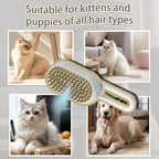 Pet Steam Brush,Cat Dog Hair Remover, Adjustable Pet Hair Remover,Pet Steamy Mist,Steam Pet Brush for Pet Hair 3-IN-1 Steamy Cat Brush Grooming Comb for Dogs Steam Brush for Cats Remove Flying Fur Steam Advanced Pet Hair Removal Comb Pet Pal Brush