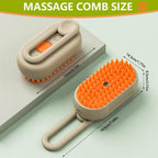 Pet Steam Brush,Cat Dog Hair Remover, Adjustable Pet Hair Remover,Pet Steamy Mist,Steam Pet Brush for Pet Hair 3-IN-1 Steamy Cat Brush Grooming Comb for Dogs Steam Brush for Cats Remove Flying Fur Steam Advanced Pet Hair Removal Comb Pet Pal Brush