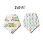 Charleston Rainbow Row (Pink) Reversible Dog Bandana with Soft Macrame Cord Tie Closure. Free Personalization Available