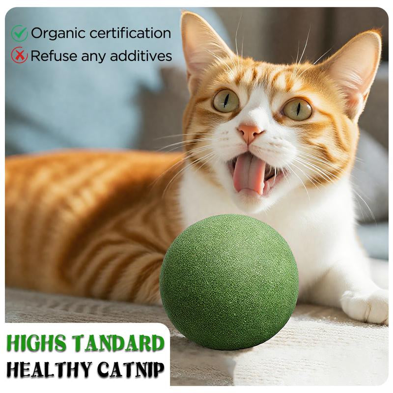 Cats Can'T Resist It: Natural Giant Catnip Ball - 10Cm, Safe & Edible, Regulates Intestinal Health, for Cats to Chew and Play With, a Super Fun Toy