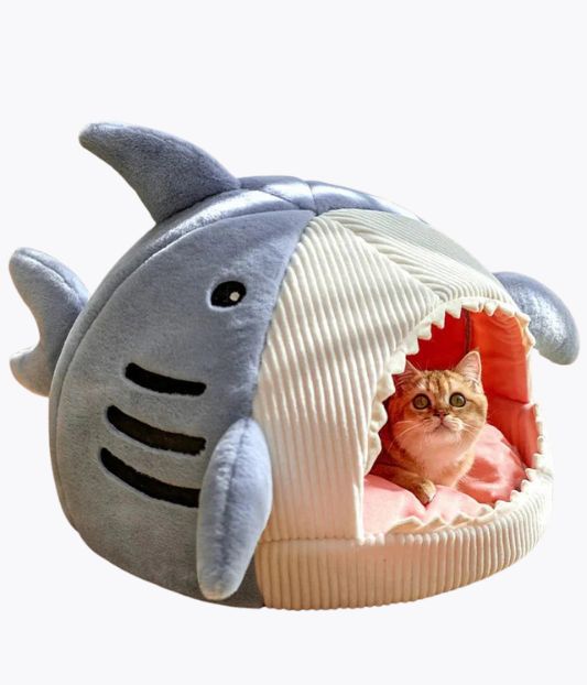 Luxury Plush Shark Pet Bed