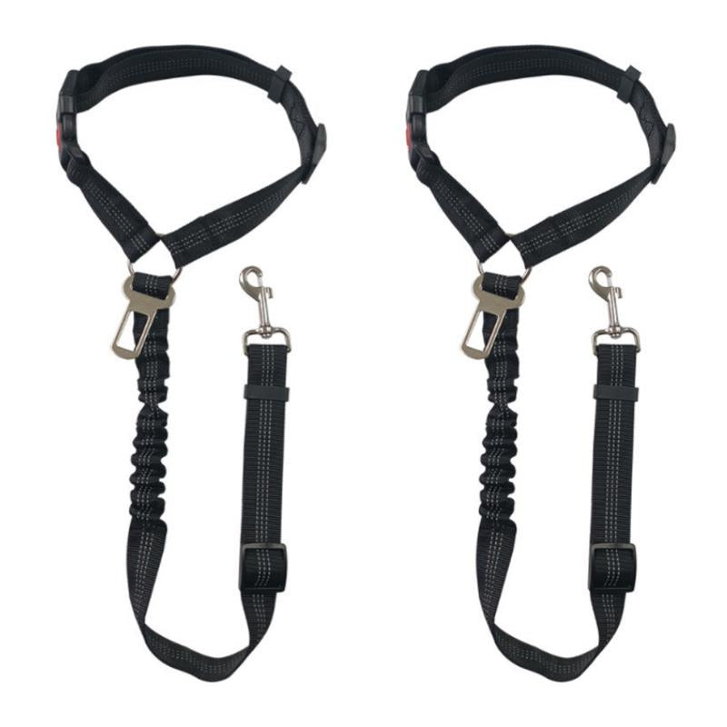 2 Packs Pet Dog Cat Seat Belts, Car Headrest Restraint Adjustable Safety Leads Vehicle Seatbelt Harness.Usa Stock Ships Tomorrow! (Cats Included)
