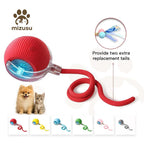 Mizusu Interactive Cat & Dog Teaser Toy with Two Additional Tails, Kitten Rolling Ball Toy, Pet Supplies, Dog & Cat Accessories Cute Dog Toys