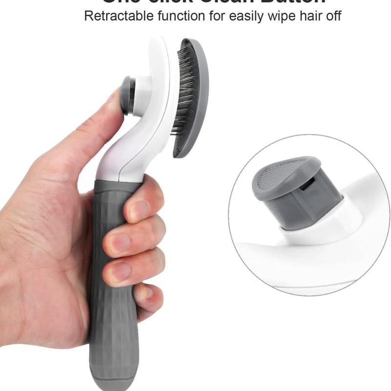 Furry Finds and Goods Self Cleaning Slicker Brush - Pet Grooming Tool for Dogs, Cats, and Bunnies with Long or Short Hair
