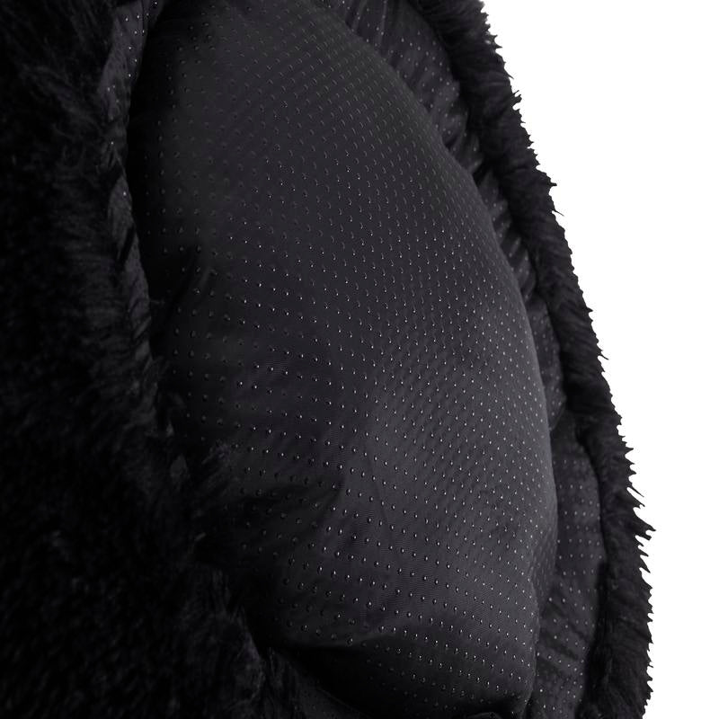 Faux Fur Shaggy round Donut Pet Bed for Dogs & Cats, 100% Polyester Fiber, Machine Washable, Non-Slip Dot Fabric