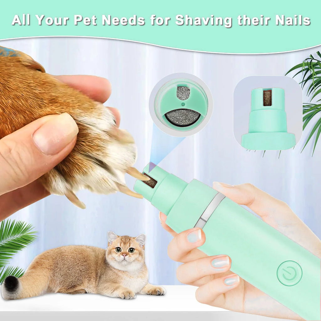 Dogs Hair Clippers Grooming Kit with Nail Grinder,  4 in 1 Cordless Electric Trimmer Low Noise USB Rechargeable Pet Clippers for Small and Large Dogs Cats Animals