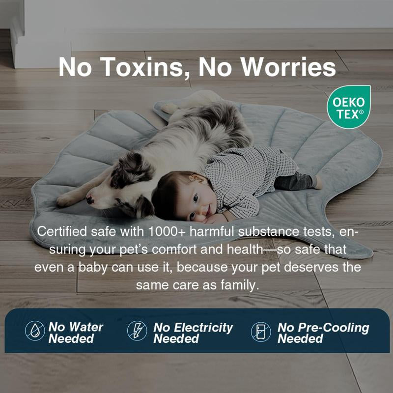 Vagascape Cooling Pet Mat, Eco-Friendly Cooling Pad for Large Dog, Pet Cooling Mats for Dog Bed and Cat House, Use in Crate, Tunk, Camping, Outdoors, Portable, Machine Washable, Durable, without Gel, Outdoorfun