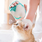 Pet Bath Brush, Silicone Massage Brush with Shampoo Dispenser, Ideal Bath Accessories for Dogs & Cats