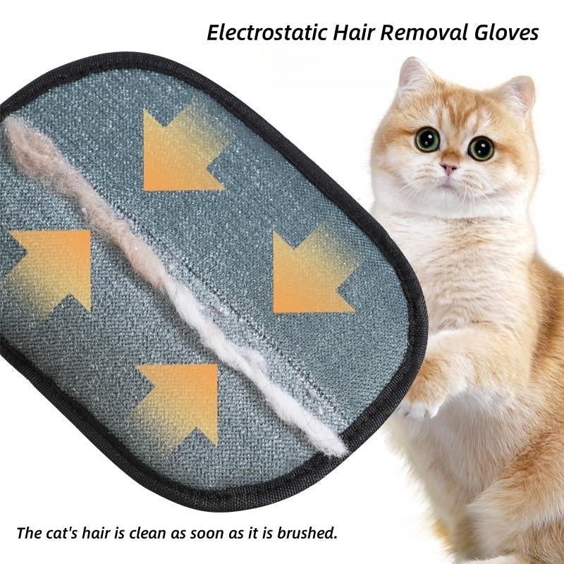 Pet Hair Removal Gloves, Electrostatic Pet Hair Remover, Reusable Cat&Dog Hair Remover for Couch, Furniture, Carpet, Car Seat, Pet Grooming Gloves