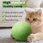 Cats Can'T Resist It: Natural Giant Catnip Ball - 10Cm, Safe & Edible, Regulates Intestinal Health, for Cats to Chew and Play With, a Super Fun Toy