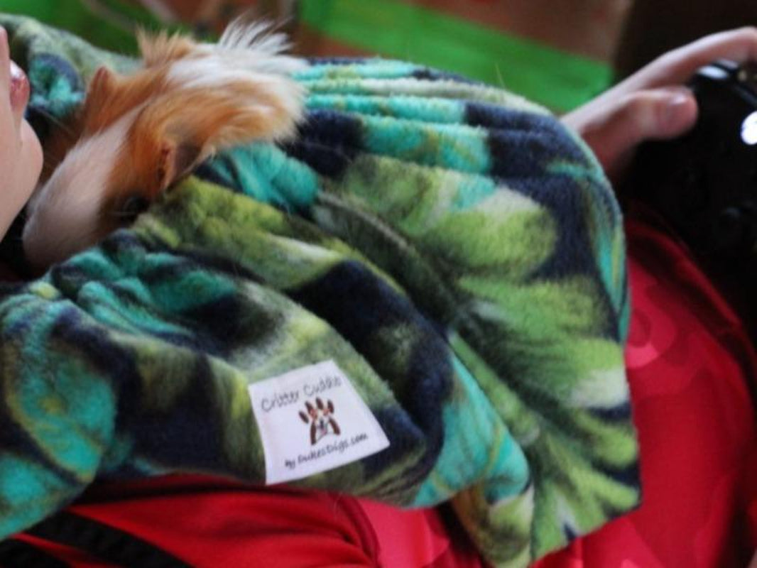 XL Critter Cuddler Animal Carrier and Bonding Sling for Small & Medium Dogs, Cats, Bunnies, Baby Goats, Chickens Etc - Handmade in USA Pet Supplies Fleece