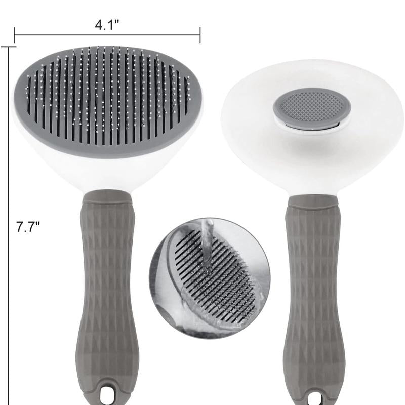 Furry Finds and Goods Self Cleaning Slicker Brush - Pet Grooming Tool for Dogs, Cats, and Bunnies with Long or Short Hair