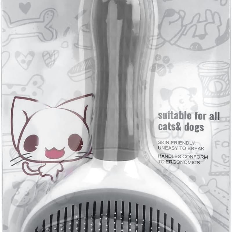 Furry Finds and Goods Self Cleaning Slicker Brush - Pet Grooming Tool for Dogs, Cats, and Bunnies with Long or Short Hair